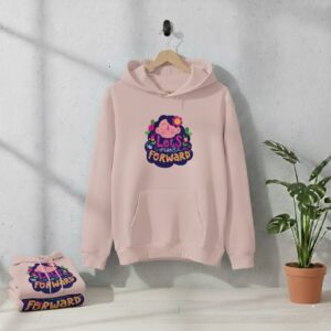 Premium Comfortable Printed Ladies Winter Hoodie ( Pink)